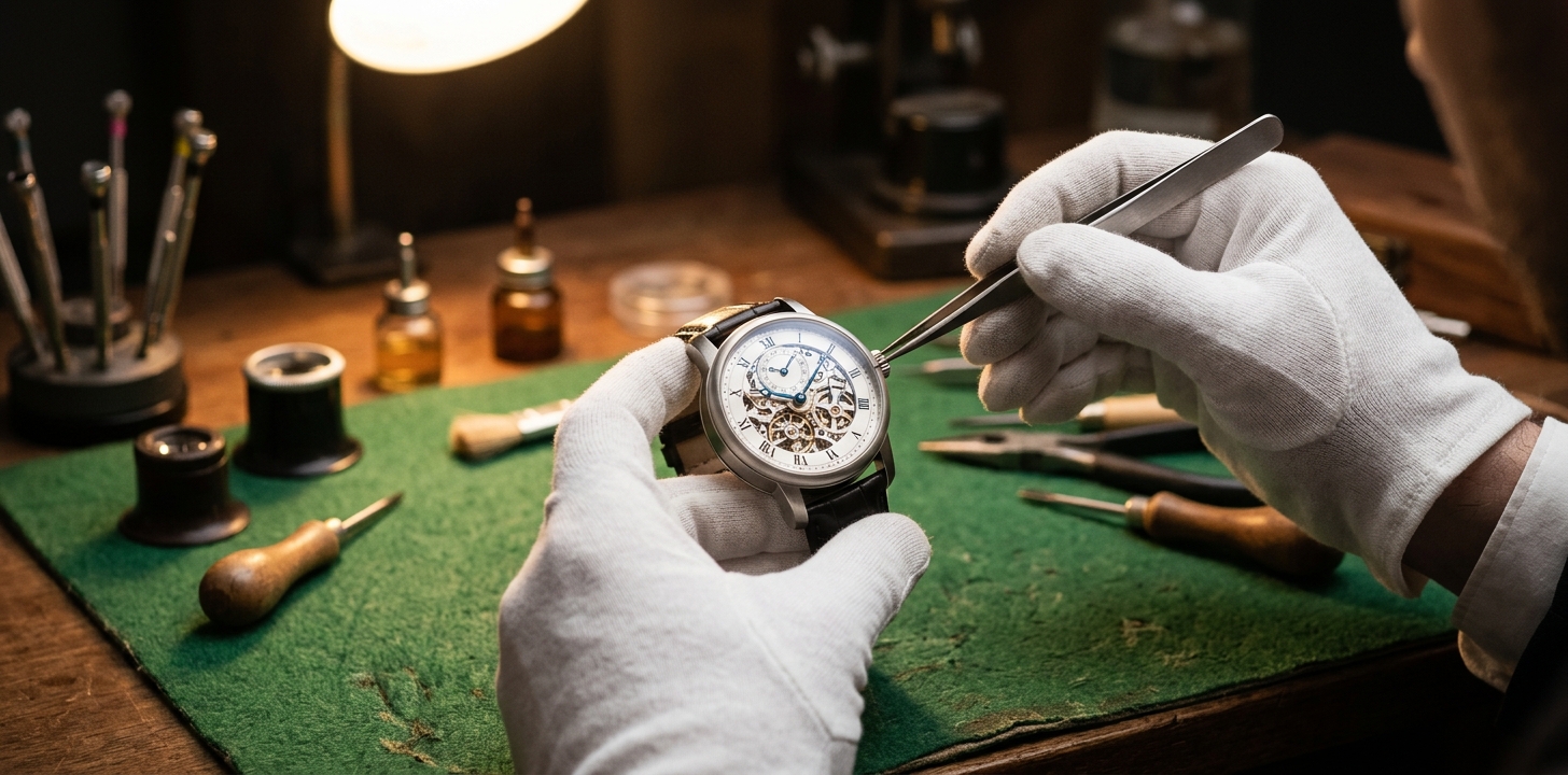 Klocka i klocklåda med mjukt foder